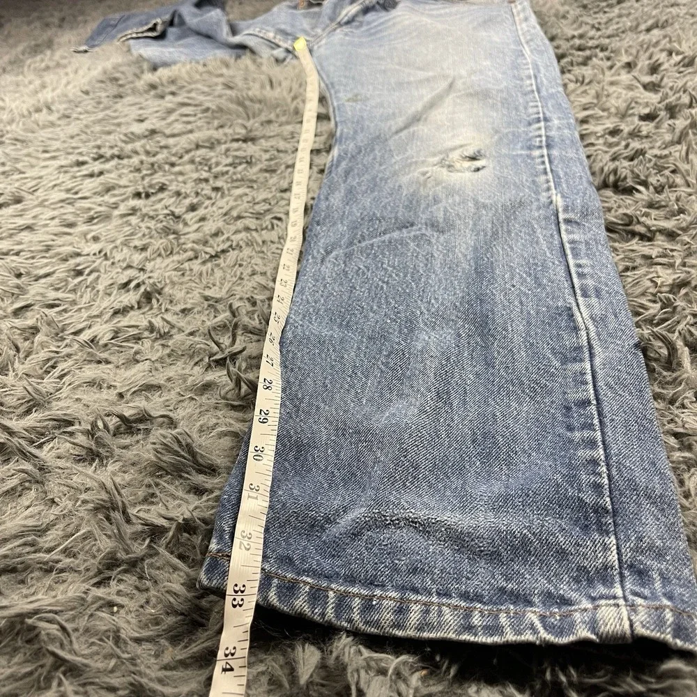 Vintage Levi's 505 Orange Tab Men's 34x33 Jeans USA Made Distressed Straight Leg